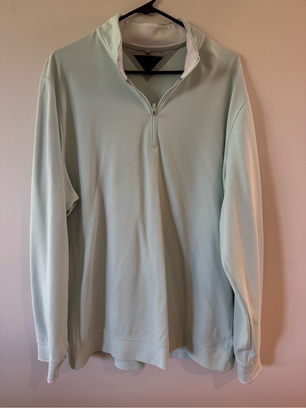 Adidas adiPure Men’s Quarter Zip Pullover Mint Green Golf Activewear - XL